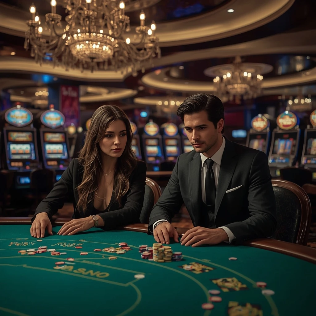 Deux joueurs de poker au Grand Fortune Casino